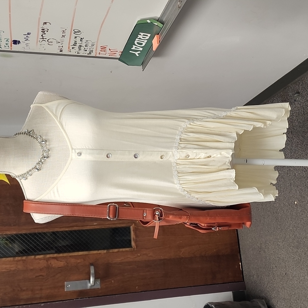 Spaghetti strap cotton shirt/ dress just depends on what look you want.